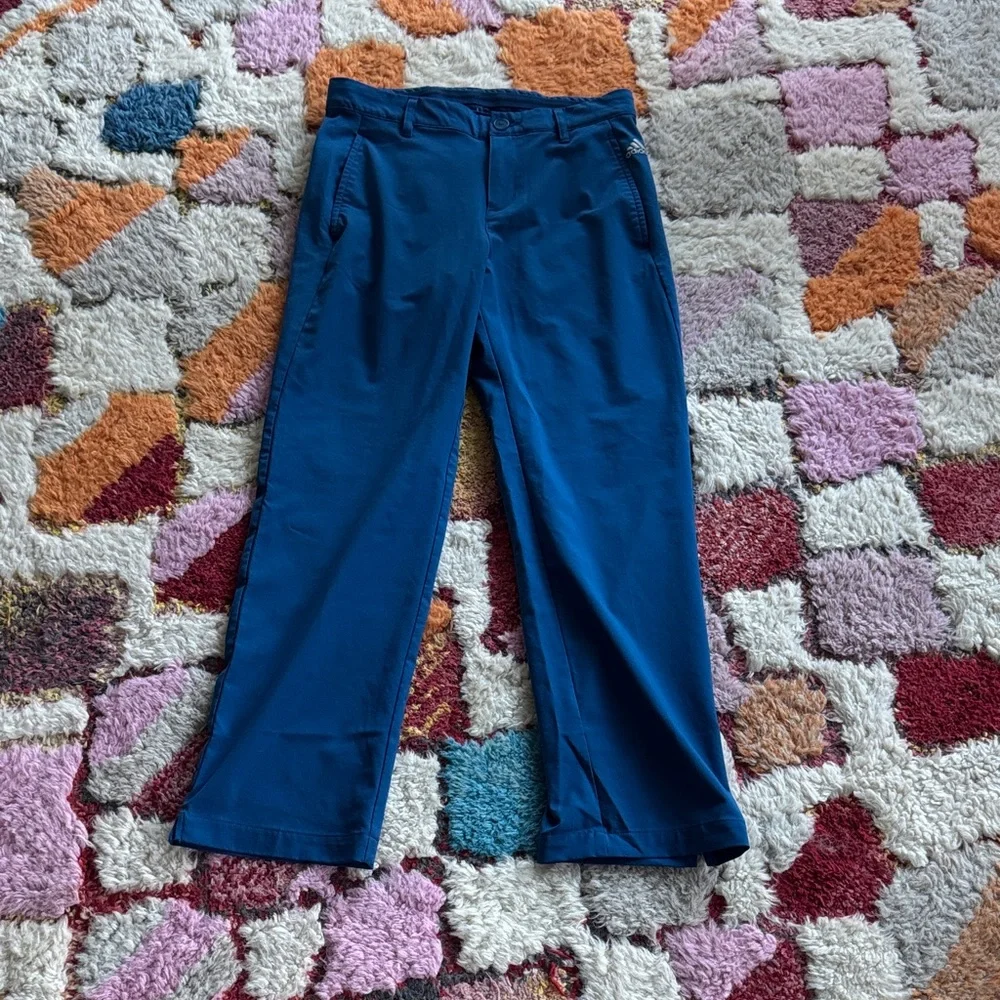 Boys Adidas Pure Motion Stretch Golf Three Stripes Pants - Picture 1 of 8